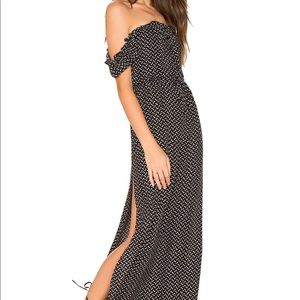 Auguste Stevie Maxi Dress Penelope Polka in Black